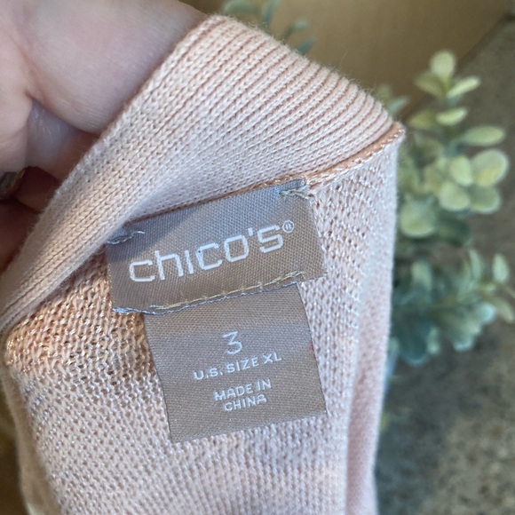 Chico's Soft Pink Cardigan Sweater - Picture 3 of 7